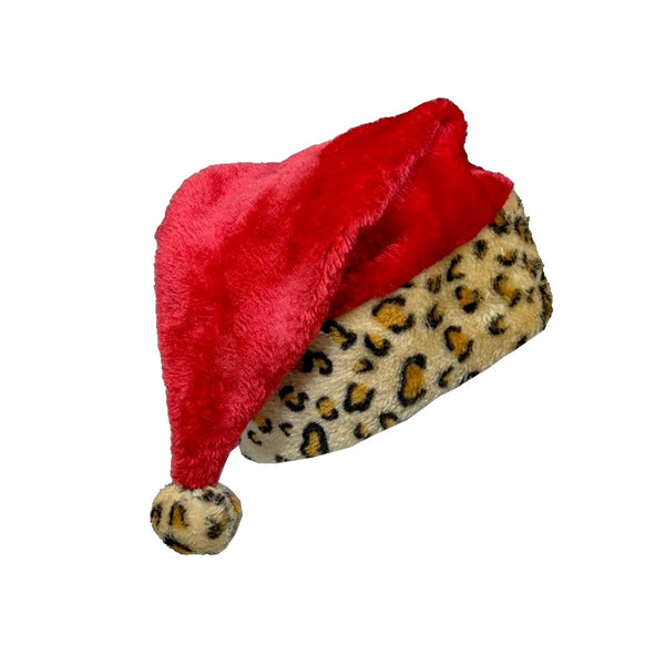 XMAS HAT W/ ANIMAL TRIM